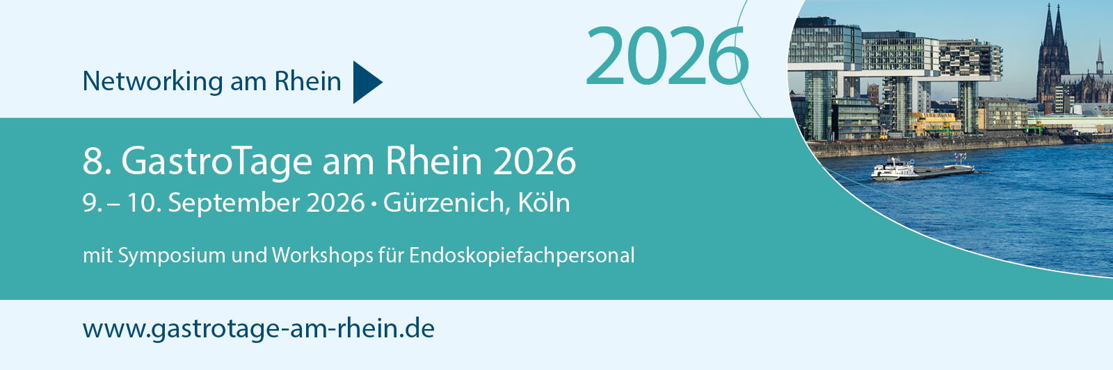 8. GastroTage am Rhein 2026, 9. - 10. September 2026, Gürzenich Köln | ©COCS GmbH